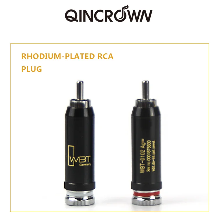 4 шт./лот родиевое покрытие медный RCA штекер Mayitr прочный RCA винты разъема пайки Блокировка Аудио Видео WBT разъем