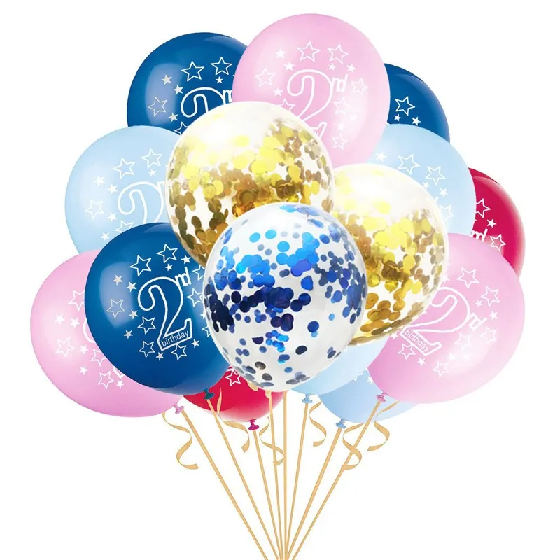 Синий мальчик украшение на 2 й день рождения розовая девочка дня фотошар для