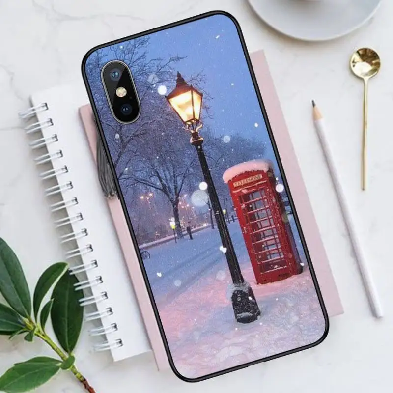 

Winter New York Central Phone Case for iPhone 11 12 pro XS MAX 8 7 6 6S Plus X 5S SE 2020 XR Luxury brand shell funda coque