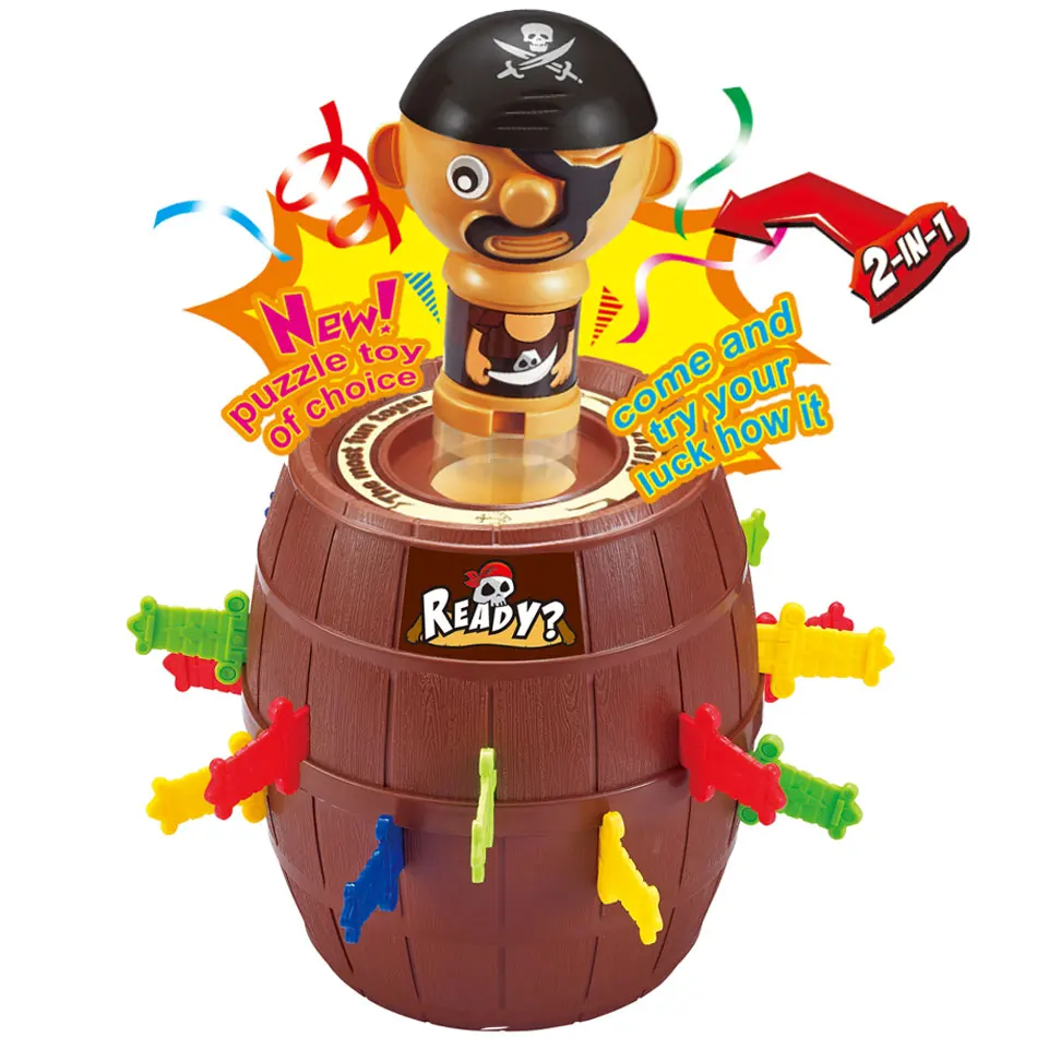 2 4 Pop Up игра &quotПиратский бочонок&quot забавная Новинка на столе Lucky удар гаджет куб