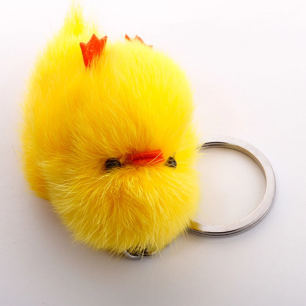 Милый цыпленок маленькая Желтая утка подвеска плюшевая кукла держатель для