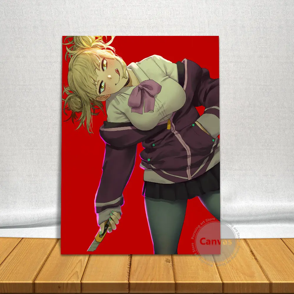 

Холст с рисунком аниме Himiko моя геройская академия, Декоративные плакаты, картины, домашний декор, художественная живопись на стену для Каби...