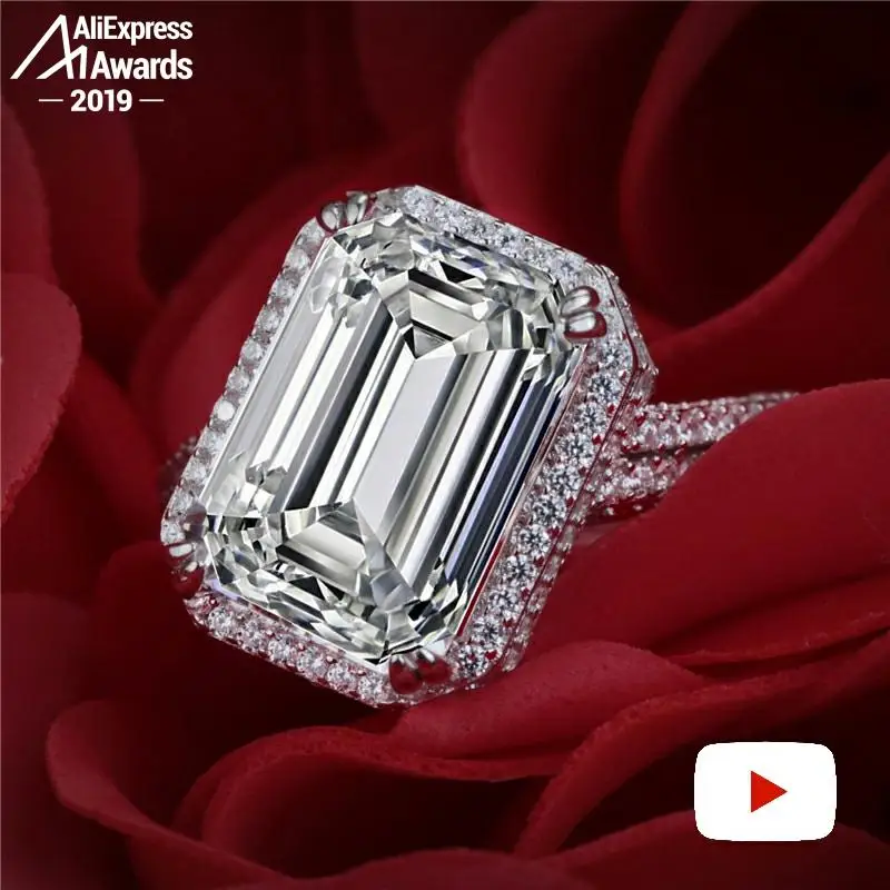 Oh My God So beautiful не поддельные круглые огранки S925 Серебряное кольцо SONA бриллиантовый