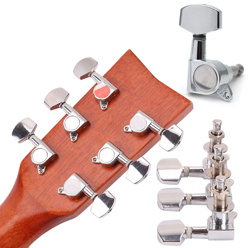 6pcs gitarre tuning keys pegs maschine köpfe diy chrome locking string passt für les paul gitarre tuning schlüssel lpsgtl elektrische