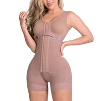 high compression shapewear with hook and eye front closure shaper adjustable bra slimming bodysuit