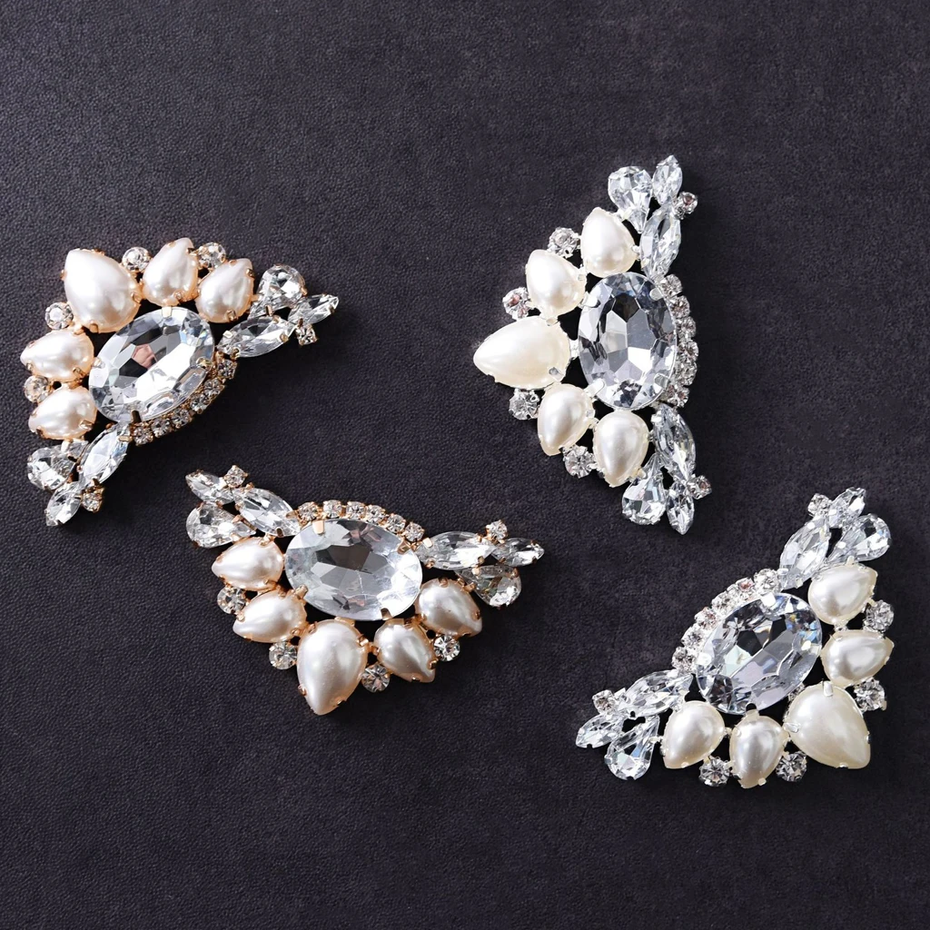 1 шт. универсальные зажимы для обуви из искусственной жемчужина Стразы Хрусталь