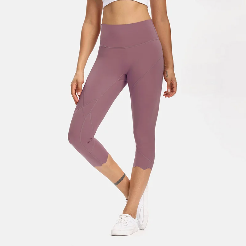 

2021 Yoga Pants Women Leggings For Fitness Nylon High Waist Seven Point Pants Hip Push UP Tights Women Gym Clothing Yoga Legging
