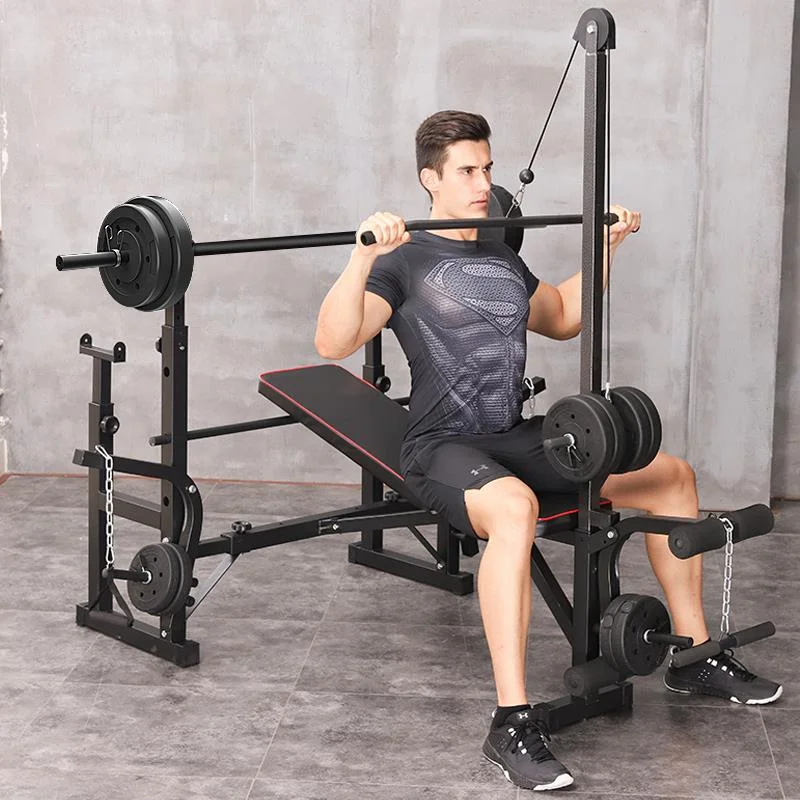 

Household multi-functional supine board high load-bearing durable fitness equipment portable folding weight lifting bed