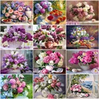 Набор квадратных и круглых алмазов 5D с ручной вышивкой, ваза с орнаментом, красивый пейзаж, домашний декор, искусство для ресторана