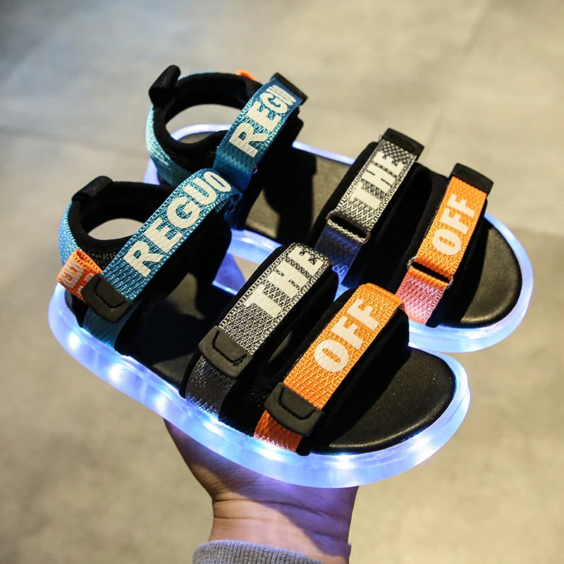 Повседневные летние тапочки для мальчиков и девочек сандалии сада пляжа Яркие