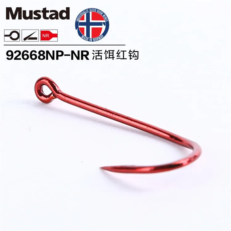 Крючки mustad для живой приманки, литье, рыбалка 92668NP-NR, Высокоуглеродистая сталь, колючий крючок, 11 размеров, Wedkarstwo Anzol Anzuelos De Pesca