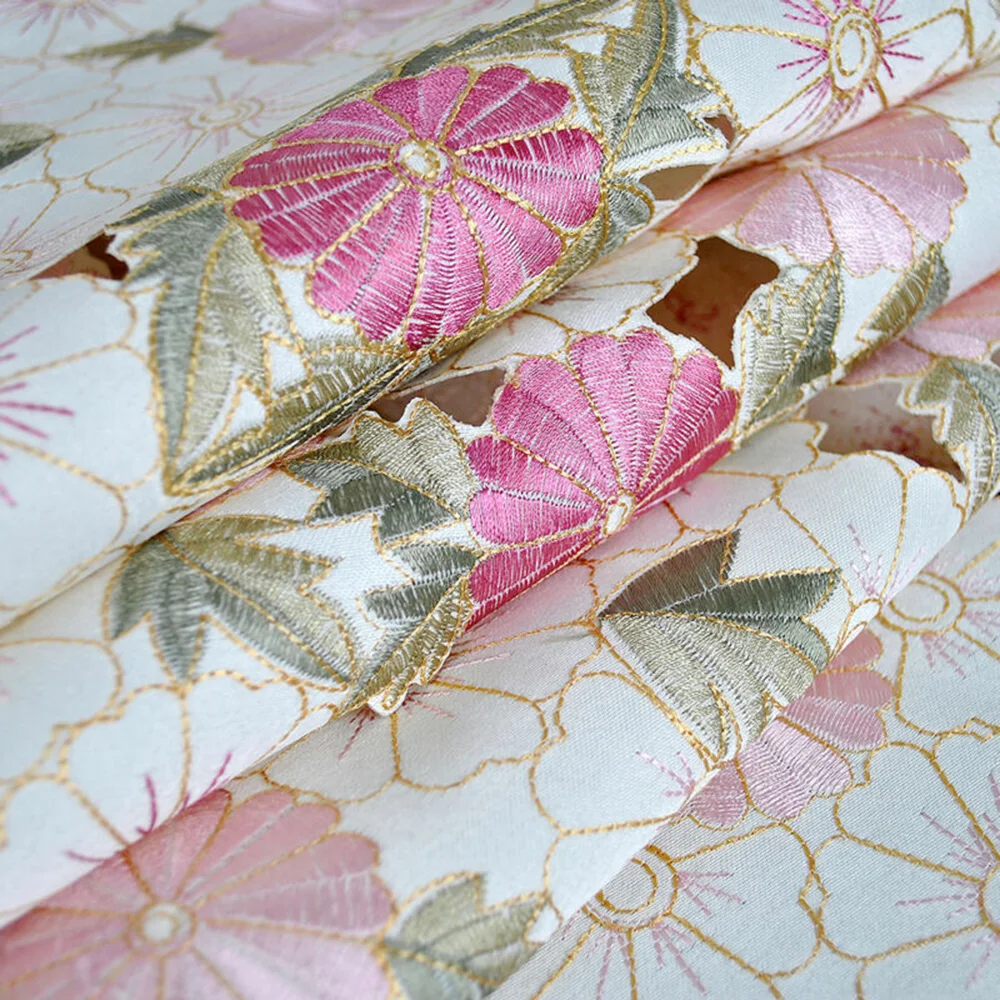 

Practical Vintage Oval Embroidered Satin Fabric Durable 1 pcs High Quality