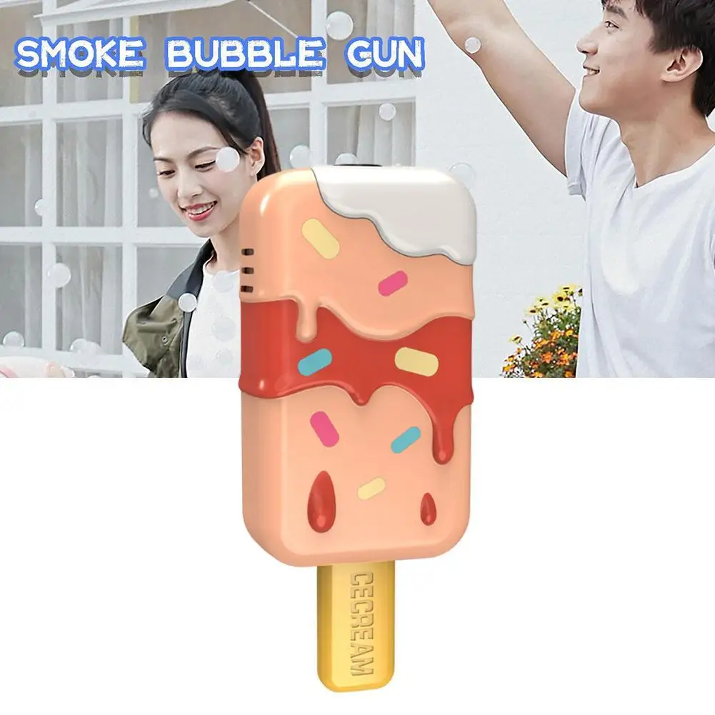 

Summer Bubble Blower Machine Toy Bubble Water Ice Cream Shape Bubble Machine With Lighting And Sound Kids Outdoor Toys Gift