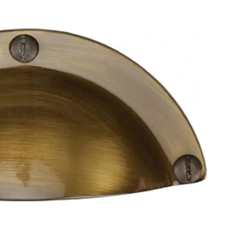 Pull ring handle Ltd Solid Face Fix Shaker Style Hooded Drawer Cabinet Cup Handle 95mm Antique Brass CNIM Hot | Обустройство дома