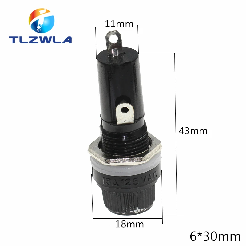 1PCS BLX 5*20 6*30MM Fuse Safety Tube Seat Black Knob PCB 5x20mm Socket 6x30 The Base | Обустройство дома