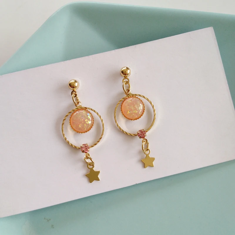 Круглые треугольные серьги-гвоздики геометрической формы круглые серьги-пусеты