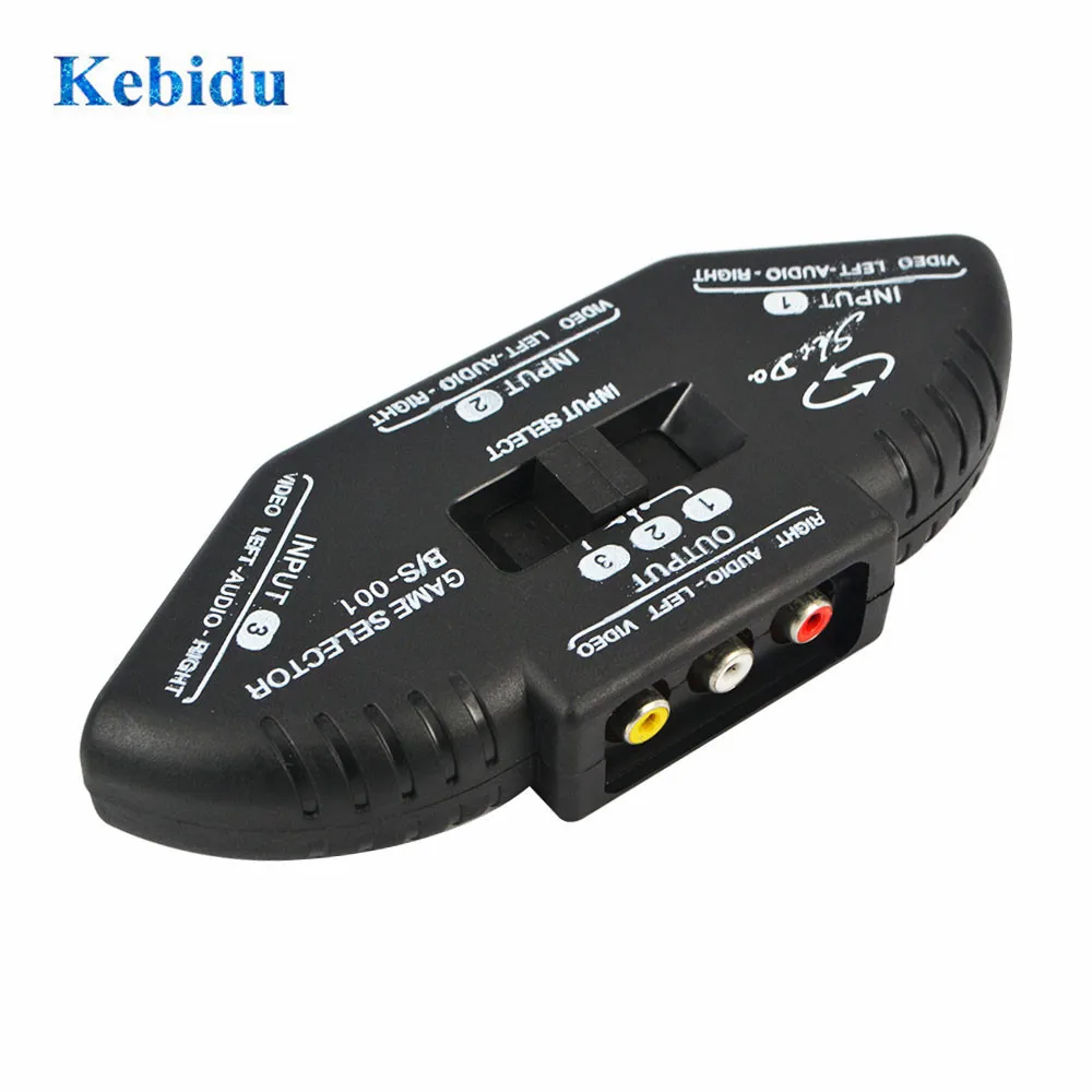 KEBIDU 3 портовый видео AV переключатель разветвитель Кабель RCA Hub игровой коммутатор