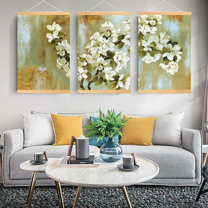

Art Scandinavian Flower Poster Home Decoration Canvas Painting Wall Art Posters and Prints Framed Wall Pictures for Living Room