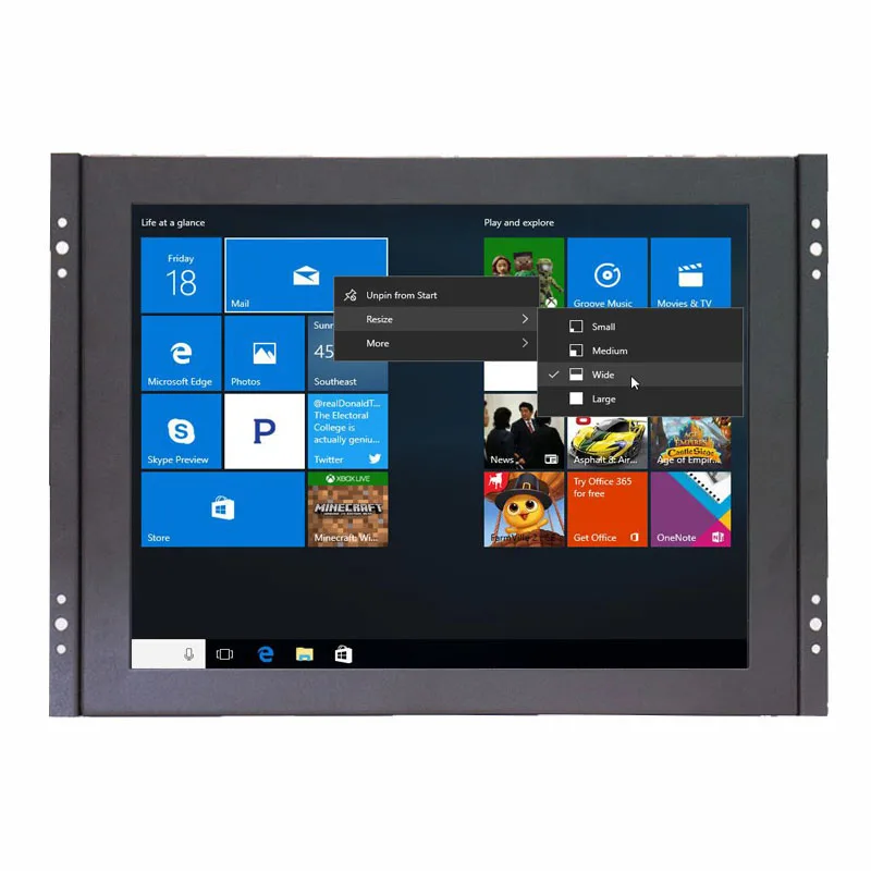 Günstig 12 Zoll Open Industriellen Embedded Metall Shell LCD Monitor VGA AV BNC HDMI USB Und Lautsprecher