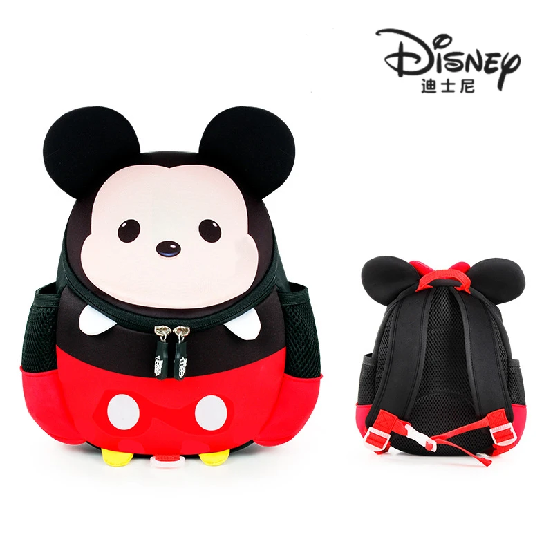 

Disney Kindergarten Schoolbag Mickey Minnie Cartoon Children's Schoolbag Boys and Girls 3-6 Years Old Baby Anti-lost Backpack