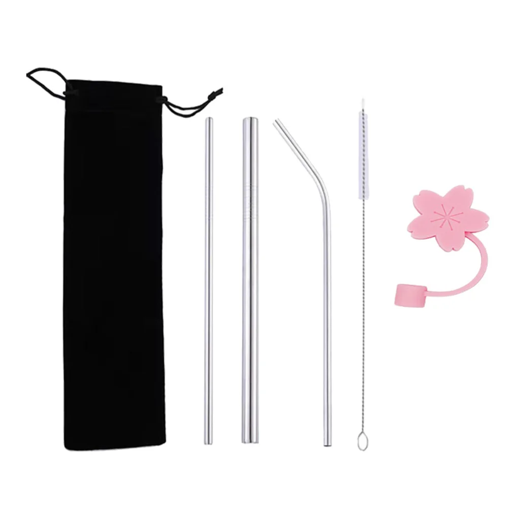 

1 Set Stainless Steel Beverage Drinking Straws Reusable Drinking Straws