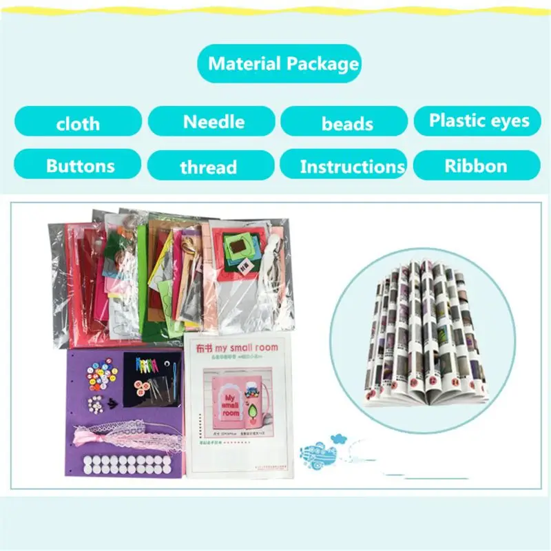 3D Детская Ткань Книга DIY Нетканая запись ручная интеллектуальная пазл детская