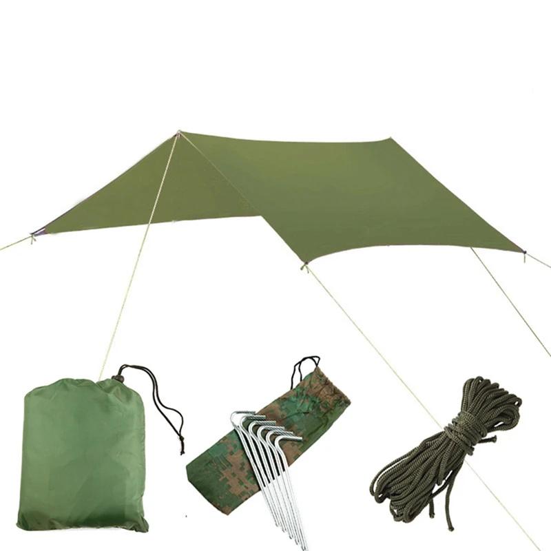 

OneTigris 210T Polyester Sun Shelter 3x4m Compact Versatile Durable Backpacking Tarpaulin Beach Tent Awning 100% Waterproof