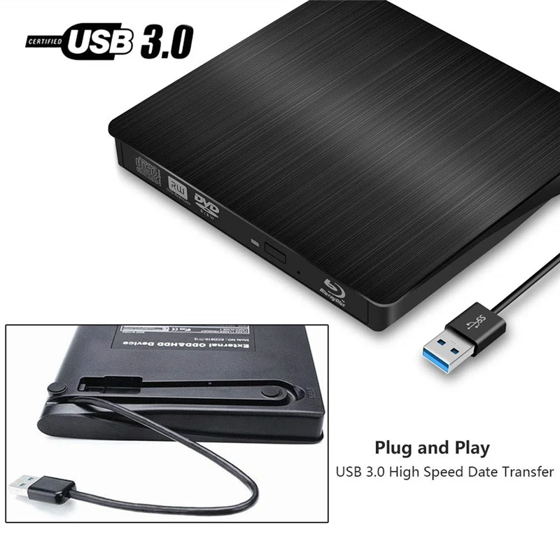 YAHEY USB 3 0 Внешний Blu ray плеер CD/DVD записывающее устройство оптический привод 3D