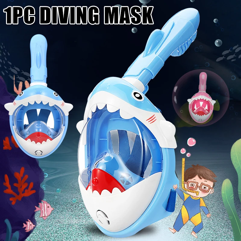 

Snorkel Face Cover Full Face Snorkeling and Diving Face Cover with 180 Degree Panoramic Viewing Long Ventilation Pipe B2