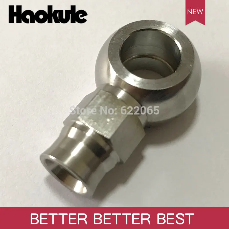 Haokule нержавеющая сталь прямой банджо 10 2 мм шланг Конец AN3 PTFE фитинги тормозной