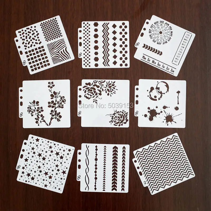 Полые трафареты Звездные волны пятна слоев фотография тиснение стены живопись