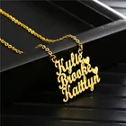 Индивидуальные Три имени ожерелье для женщин из нержавеющей стали Начальная буква любовь кулон звено цепи ожерелья семья ювелирные изделия подарок
