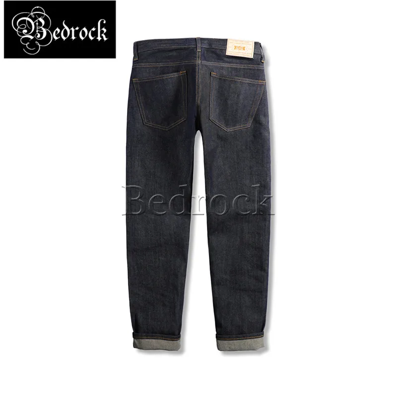 15.5oz Heavy Unwashed Vintage Raw Denim Jeans men casual straight red ear denim jeans small leg pants Featured blue winter thick