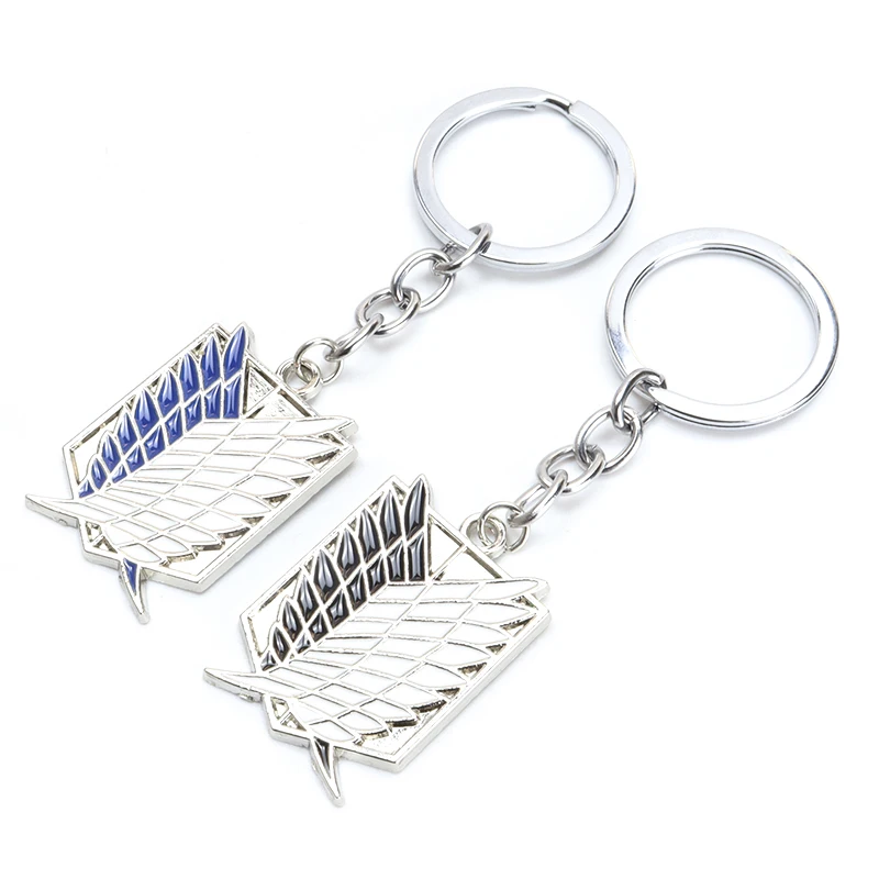 Брелок с героями аниме атака на брелоки титановый держатель эмалевые Крылья