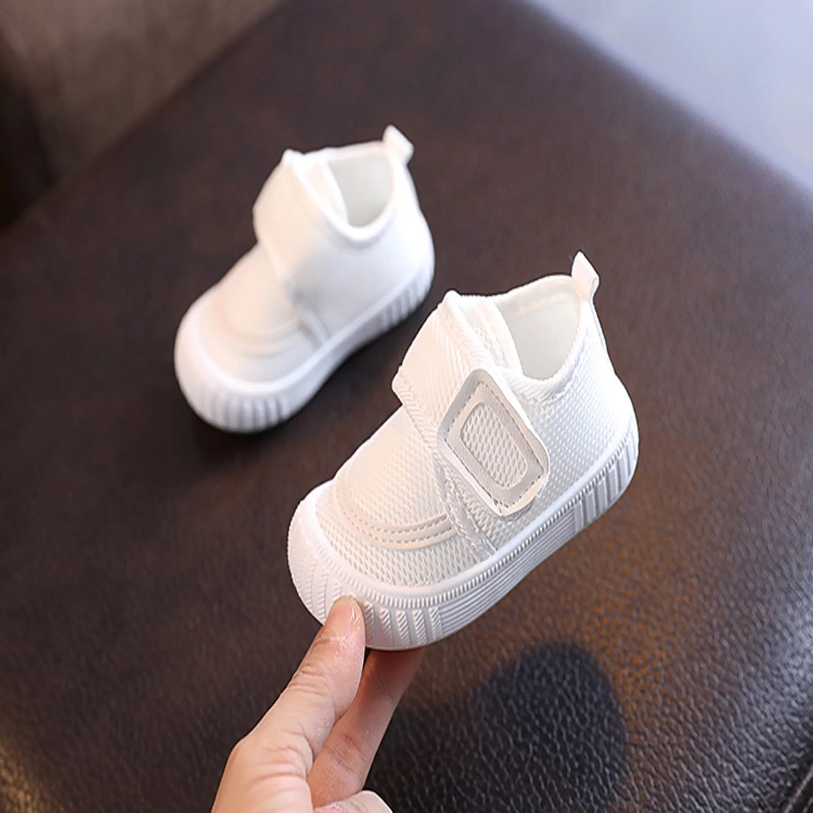 

ISHOWTIENDA Baby Solid Color Flying Woven Mesh Toddler Shoes Loafers Sports Shoes Kawaii Canvas Shoes