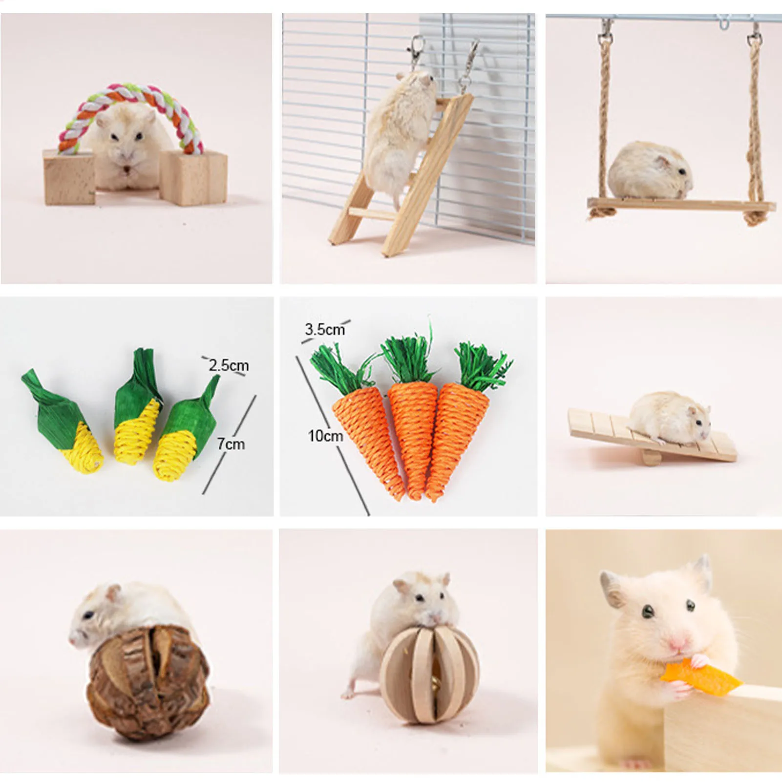 Игрушки для жевания хомяка аксессуары домашних животных из натурального дерева