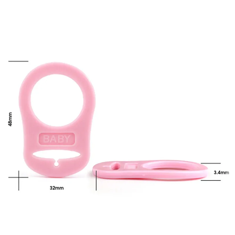 

12Colors Baby Dummy Pacifier Holder Clip Adapter For MAM Ring 5PCS Silicone Button