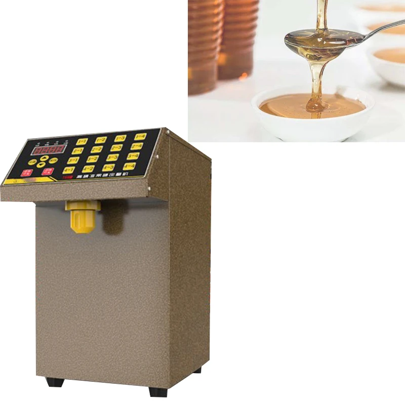 

Bubble tea Sugar Dispenser 6.5L Fructose Quantitative machine16 Grid Automatic Fructose machine Syrup dispenser