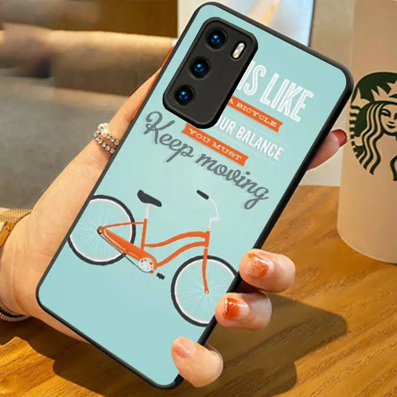 

BIKE CYCLING Art-compatible Phone Case For Huawei P20 30 40 Pro Mate 20 30 40 Pro Honor 10 V9 10