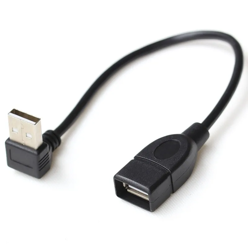 Прямой угол USB 2 0 Тип A штекер гнездо 90 градусов кабель удлинитель 1 м 4