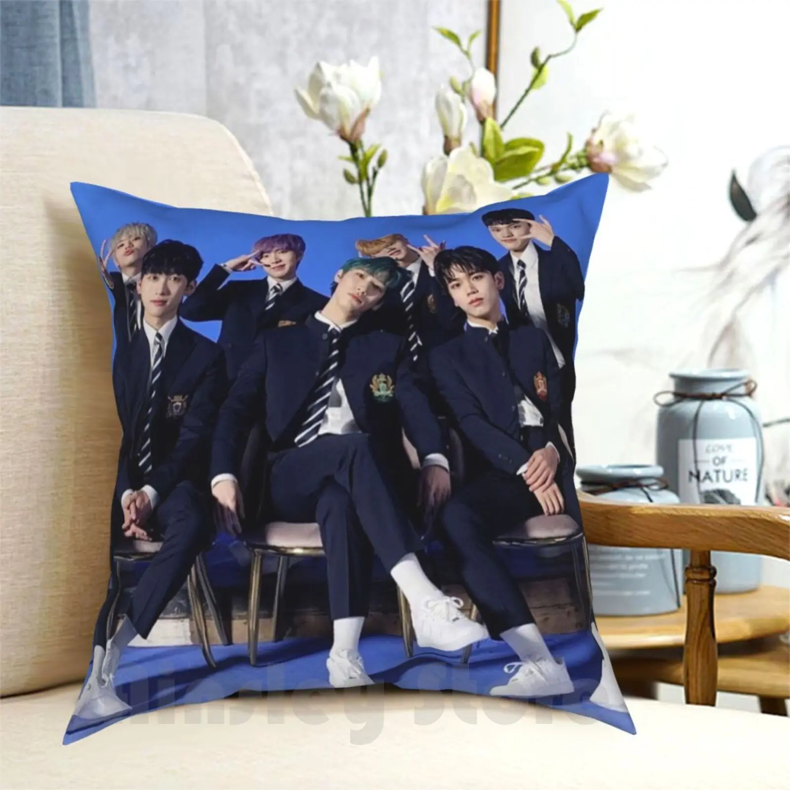 

Enoi Pillow Case Printed Home Soft Throw Pillow Enoi Kpop Band Music