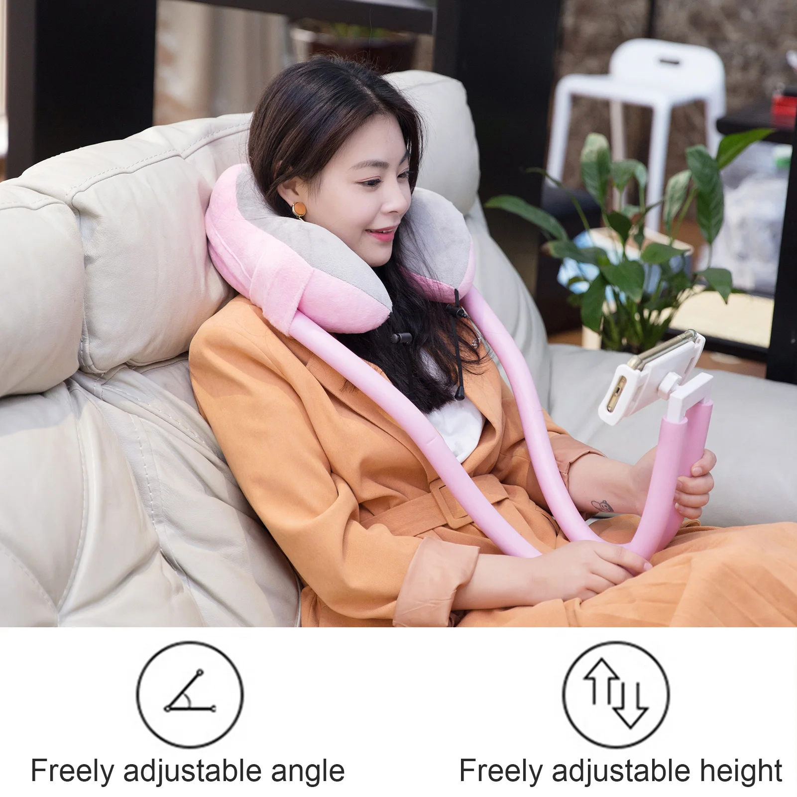 mobile phone holder with lazy support u shaped pillow nap pillow memory foam cervical spine neck pillow tablet computer stands free global shipping