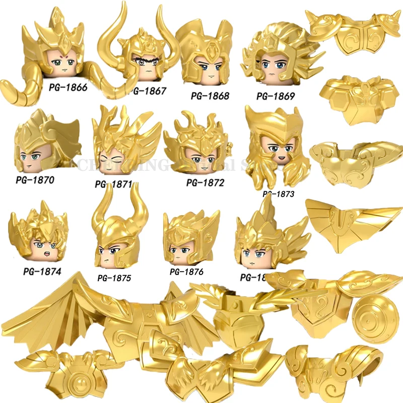 

Building Blocks Model Saint Seiya Bricks Arrudiba Desmusk Twelve constellation Action For Children Gift Toys PG8212 PG8213