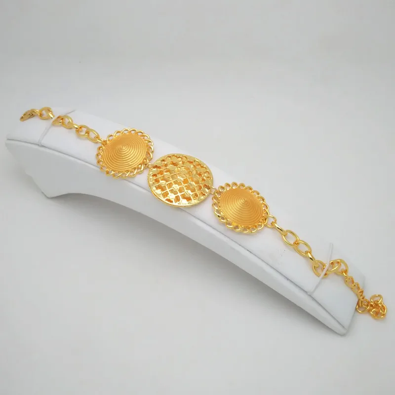 Нигерийский Свадебный набор украшений для женщин из африканских бусин золотого