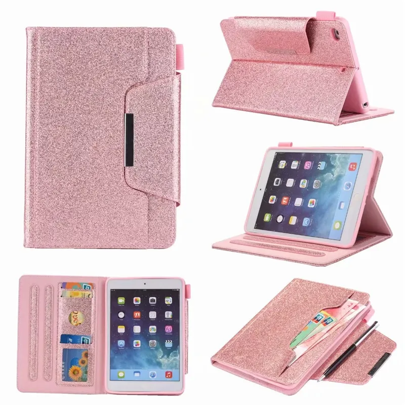 Для iPad Mini 5 Чехол Блестящий розовый золотой из искусственной кожи для iPad Mini 1 2 3 4 5 Coque чехол для iPad Mini чехол