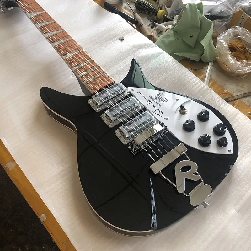 

High quality electric guitar,12 string Ricken 325 electric guitar,body is bound with celluloid before and after, free shipping