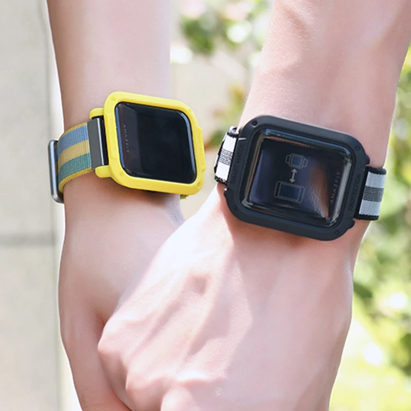 Многоцветный PC покрытие протектор для часов для Huami Amazfit Bip Молодежные часы чехол смарт-спорт крышка Замена аксессуары