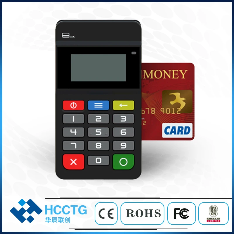 

Ultra-thin EMV PCI Mobile Smart card reader NFC+IC+MSR Convenient Carrying Credit Swipe Machine MPOS Card Reader HTY711