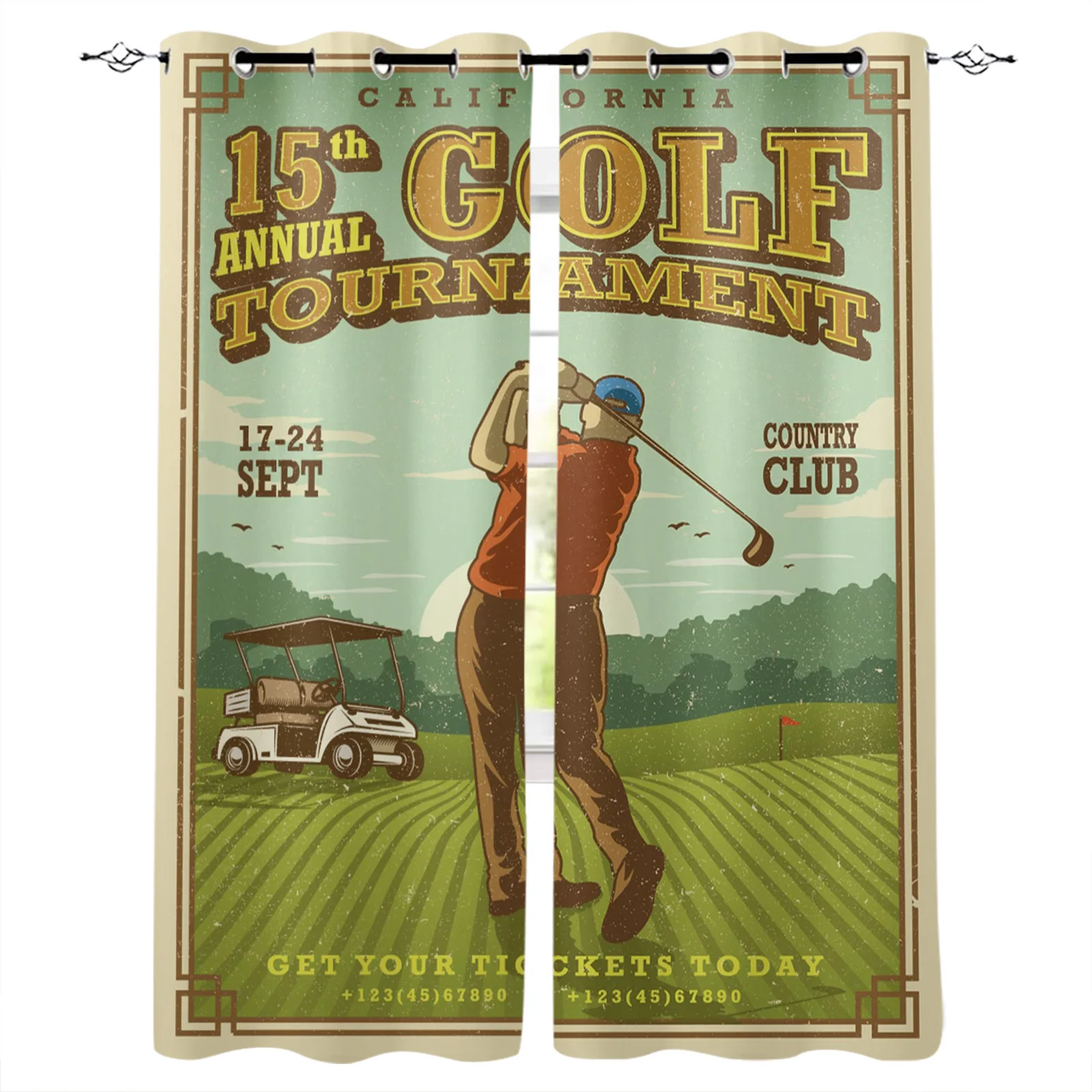 

Затемняющие шторы для гостиной, спальни, в стиле ретро