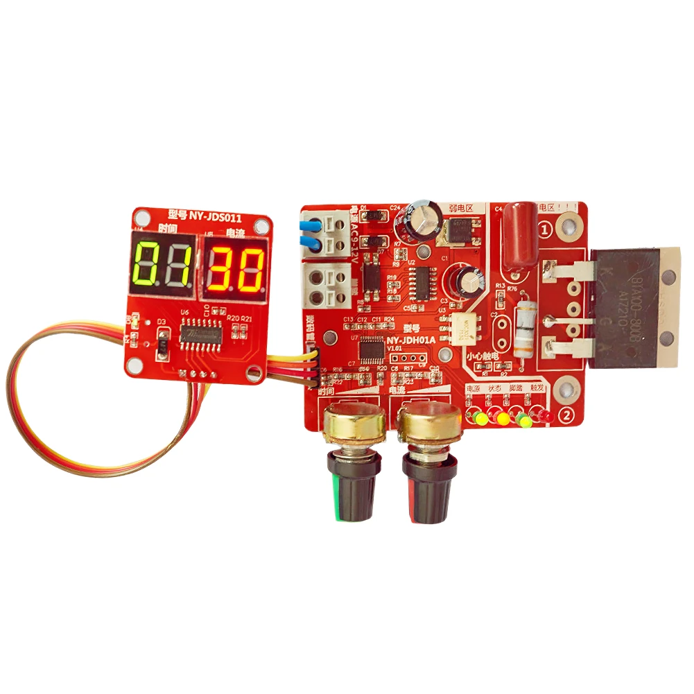 

Spot Welders Control Board 40A/100A Digital Display Spot Welding Time And Current Controller Panel Timing Ammeter Controller